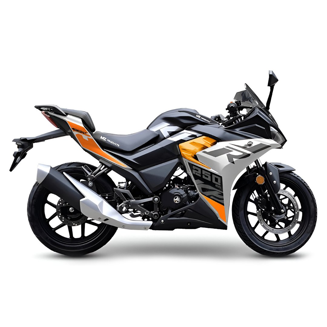 MZ-KPR-250cc-Negra-Naranja.jpg Moto de Combustión MZ-KPR 250cc - Imagen 1
